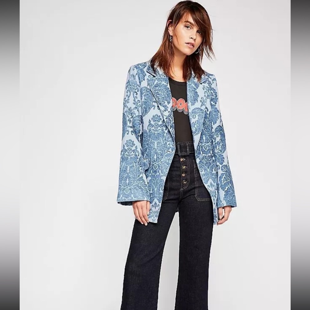 FREE PEOPLE VALERIE TAPESTRY BLAZER JACKET